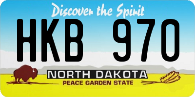 ND license plate HKB970