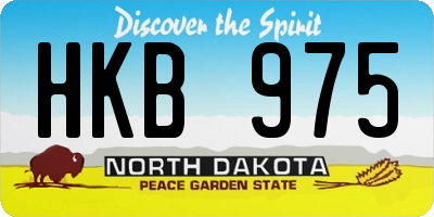 ND license plate HKB975