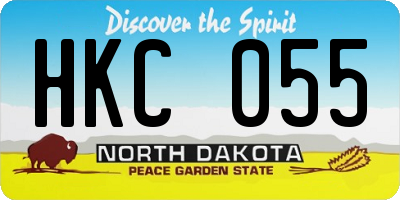 ND license plate HKC055