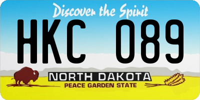 ND license plate HKC089