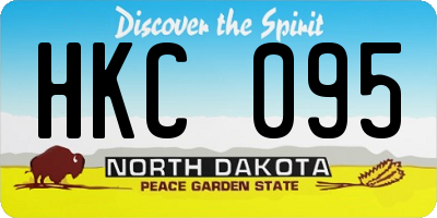ND license plate HKC095