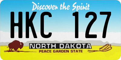ND license plate HKC127