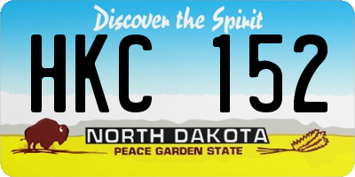 ND license plate HKC152