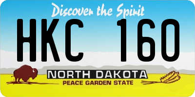 ND license plate HKC160