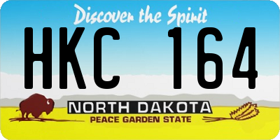 ND license plate HKC164