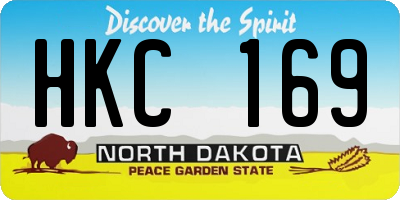 ND license plate HKC169