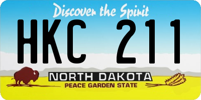 ND license plate HKC211