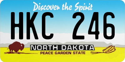 ND license plate HKC246
