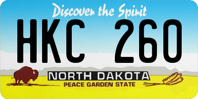 ND license plate HKC260