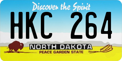 ND license plate HKC264