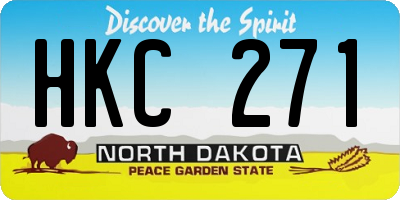 ND license plate HKC271