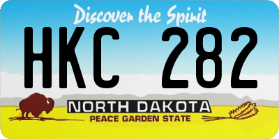 ND license plate HKC282