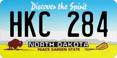 ND license plate HKC284