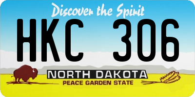 ND license plate HKC306