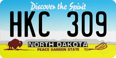 ND license plate HKC309