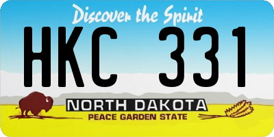 ND license plate HKC331