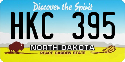 ND license plate HKC395