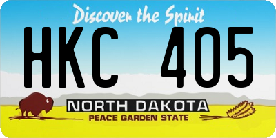 ND license plate HKC405