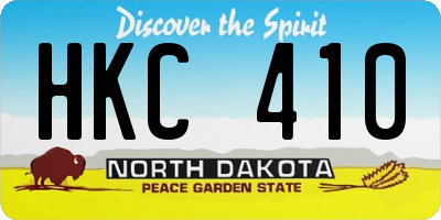 ND license plate HKC410