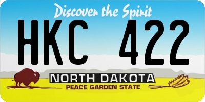 ND license plate HKC422