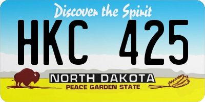ND license plate HKC425