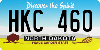 ND license plate HKC460