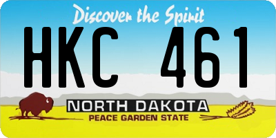 ND license plate HKC461