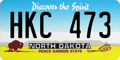 ND license plate HKC473