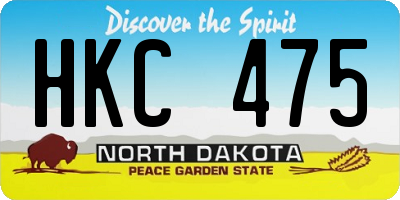 ND license plate HKC475