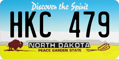 ND license plate HKC479