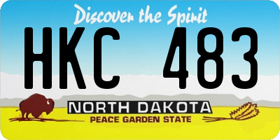 ND license plate HKC483