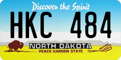 ND license plate HKC484