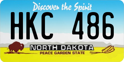 ND license plate HKC486
