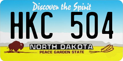 ND license plate HKC504