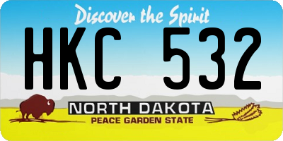 ND license plate HKC532