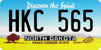 ND license plate HKC565