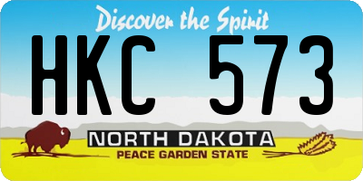 ND license plate HKC573