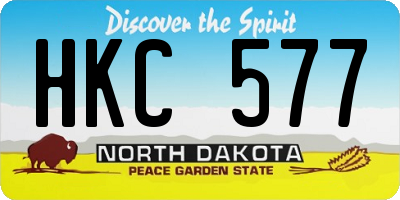 ND license plate HKC577
