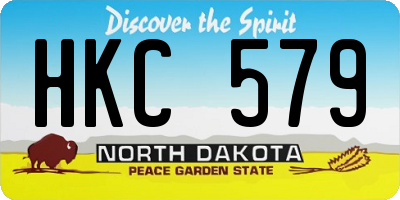 ND license plate HKC579