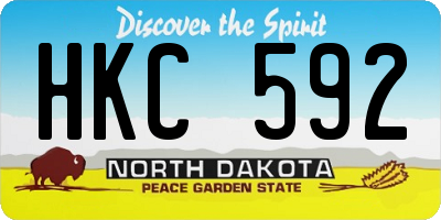 ND license plate HKC592