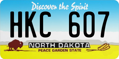 ND license plate HKC607
