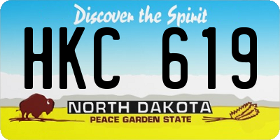 ND license plate HKC619