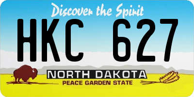 ND license plate HKC627