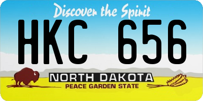 ND license plate HKC656