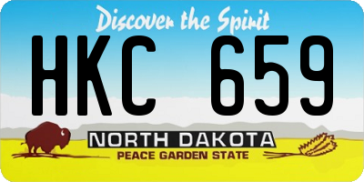 ND license plate HKC659