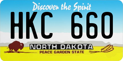 ND license plate HKC660