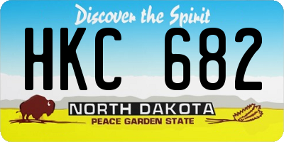 ND license plate HKC682