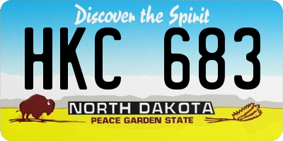 ND license plate HKC683