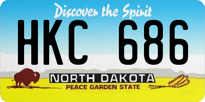 ND license plate HKC686