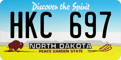 ND license plate HKC697